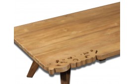 Table a manger "Fidji" + 6 chaises "Pitti" en bois de teck recycle massif