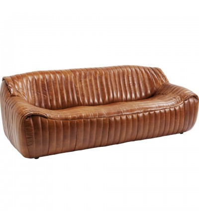 Canapé de style contemporain cuir vintage brun "Matthew"