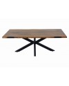 Tisch aus Massivholz mit schwarzem Epoxydharz, 207 cm "Daphne"