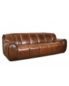 Neues und komfortables Sofa aus braunem Vintage-Leder "Poppy"
