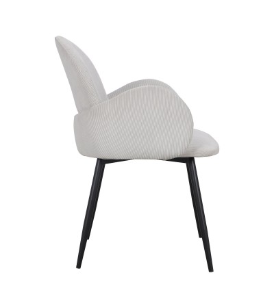 4 x chaises velours cotele beige ivoire "Trudy" 4 x chaises velours cotele beige ivoire "Trudy"