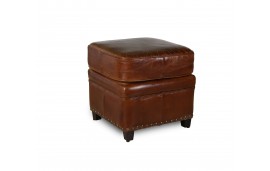 Pouf Cuir Marron