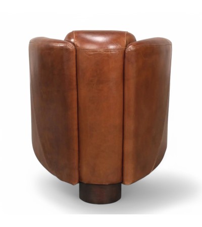 Clubsessel Vintage braunes Leder "Adam"