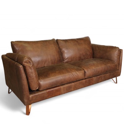 Braunes Ledersofa Design-Stil "Curtis"
