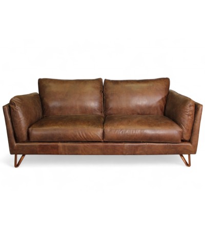 Braunes Ledersofa Design-Stil "Curtis"
