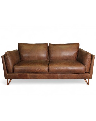 Braunes Ledersofa Design-Stil "Curtis"