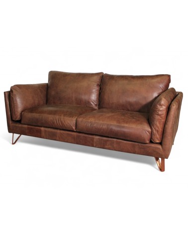 Braunes Ledersofa Design-Stil "Curtis"