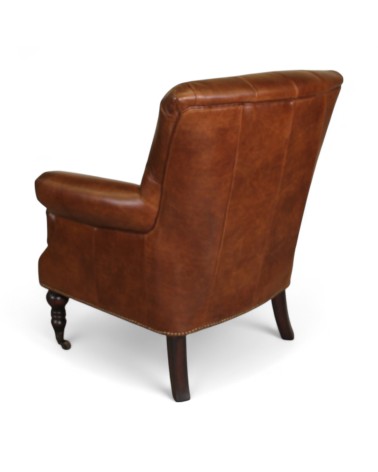 Fauteuil Cuir Vintage Marron "Winston"