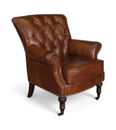 Fauteuil Cuir Vintage Marron "Winston" Fauteuil Cuir Vintage Marron "Winston"