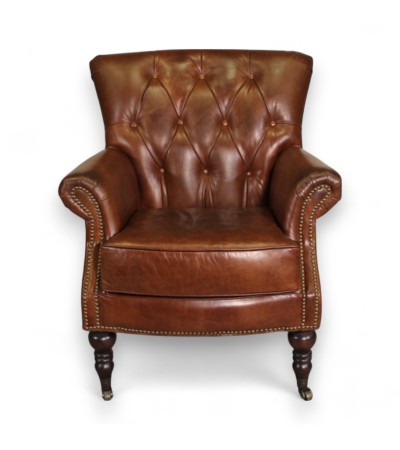 Fauteuil Cuir Vintage Marron "Winston" Fauteuil Cuir Vintage Marron "Winston"