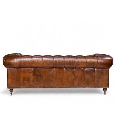 Chesterfield Vintage braune Ledersofa "Lancelot"