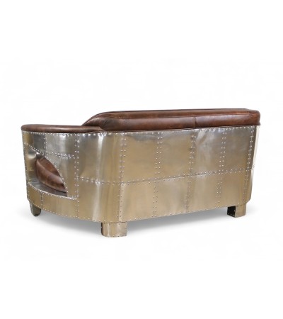 Aviator Sofa Leder braun Farbe "Byrd" Aviator Sofa Leder braun Farbe "Byrd"