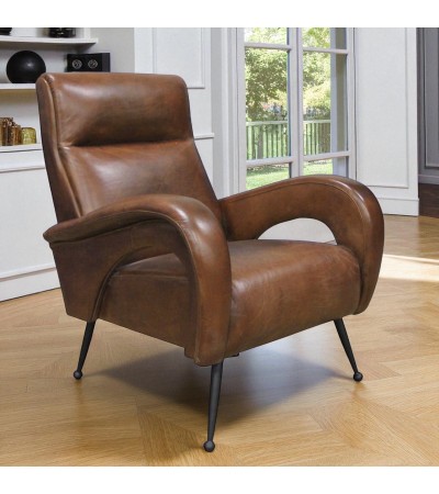 Design brauner Ledersessel "Ritchie"