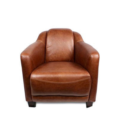 Club Sessel Vintage hellbraunes Leder - Kollektion Adam