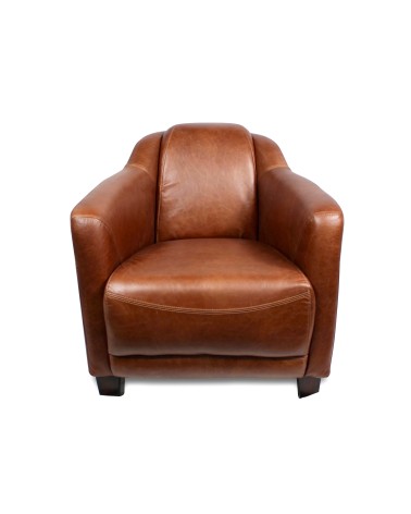 Club Sessel Vintage hellbraunes Leder - Kollektion Adam