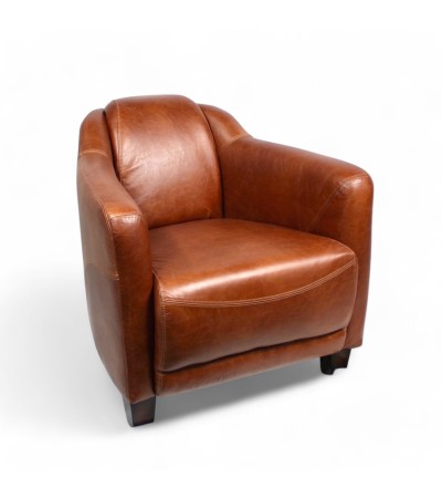 Club Sessel Vintage hellbraunes Leder - Kollektion Adam