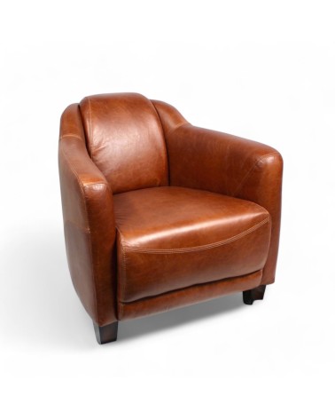 Club Sessel Vintage hellbraunes Leder - Kollektion Adam