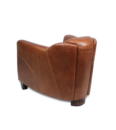 Club Sessel Vintage hellbraunes Leder - Kollektion Adam