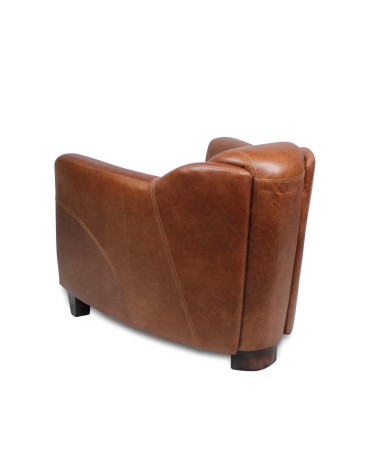 Club Sessel Vintage hellbraunes Leder - Kollektion Adam