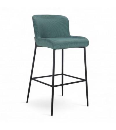 Chaise de bar velours vert bouteille "Christy" Chaise de bar velours vert bouteille "Christy"
