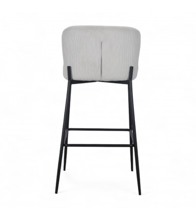 Chaise de bar velours beige ivoire "Christy" Chaise de bar velours beige ivoire "Christy"