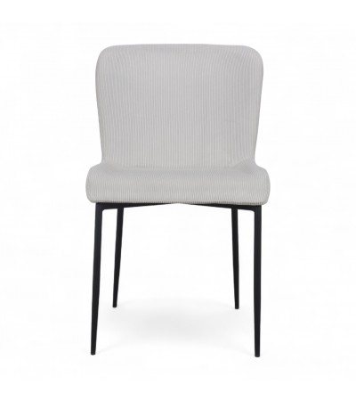 Chaise beige ivoire velours côtelé "Lysette" Chaise beige ivoire velours côtelé "Lysette"