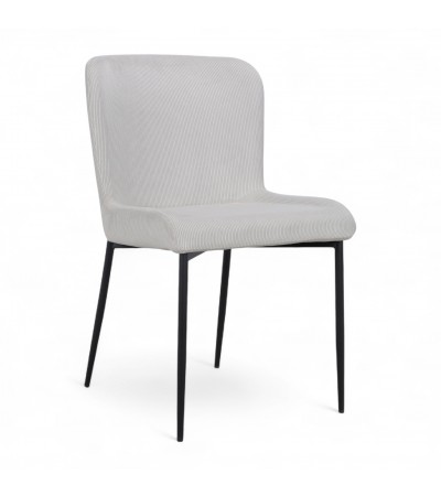 Chaise beige ivoire velours côtelé "Lysette" Chaise beige ivoire velours côtelé "Lysette"