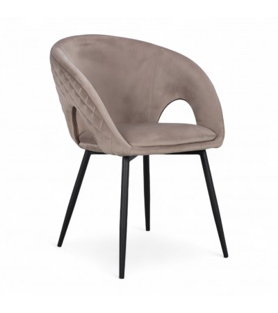 Abgerundete beige Esszimmer Samtstühle "Colleen" Abgerundete beige Esszimmer Samtstühle "Colleen"