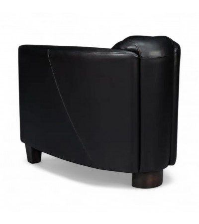 Fauteuil club cuir vintage noir - collection Billy