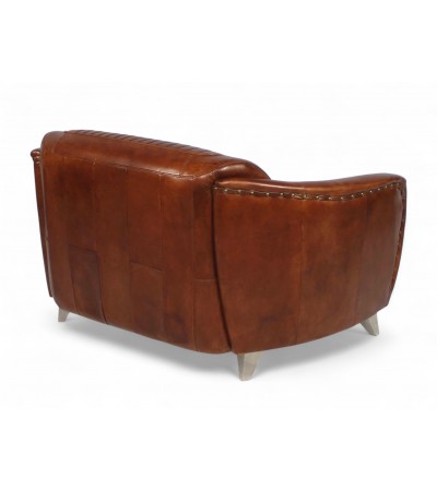 Canapé cuir Marron 2 places "Stanley" Canapé cuir Marron 2 places "Stanley"
