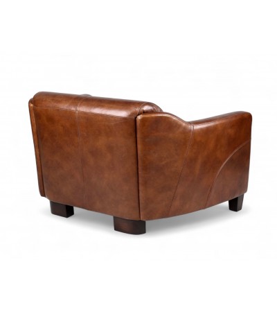 Canapé club en cuir marron vintage "Adam"