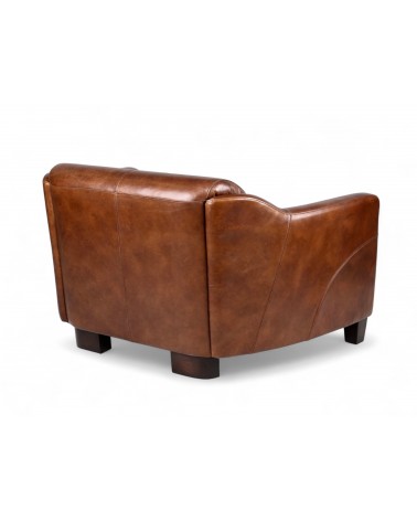 Canapé club en cuir marron vintage "Adam"