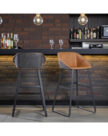 2 x chaises de bar bicolores - collection Jones