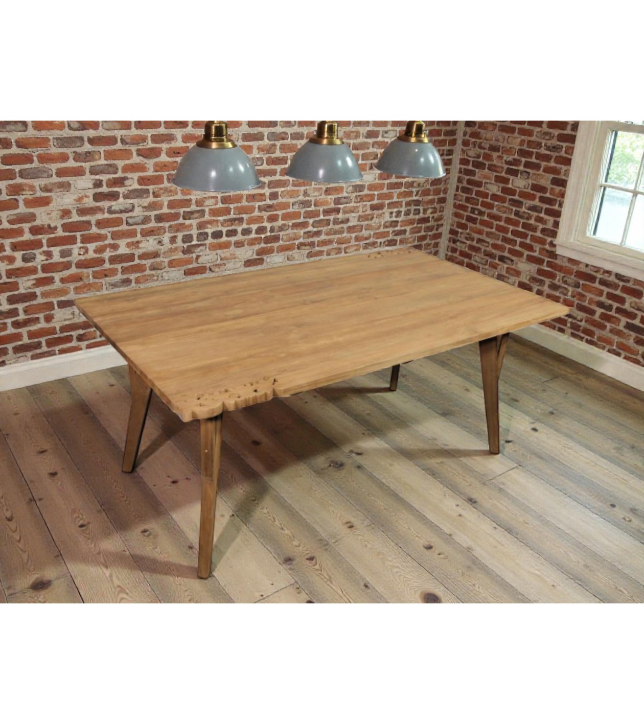 Esstisch aus Teakholz mit floralen Verzierungen 180 cm - Kollektion Fidji