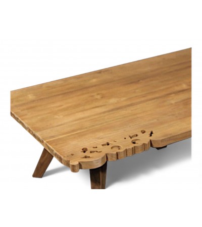 Esstisch aus Teakholz mit floralen Verzierungen 180 cm - Kollektion Fidji