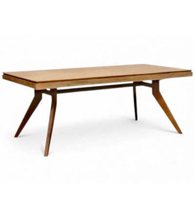 Table à manger en bois de teck recyclé massif 200 cm - modèle Samui