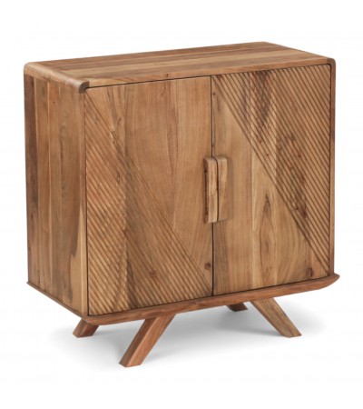 Buffet Neela en bois massif avec détails sculptés