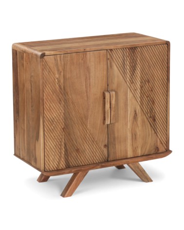 Buffet Neela en bois massif avec détails sculptés