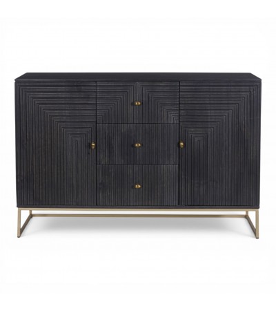 Façade graphique sculptée en bois massif