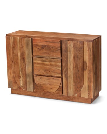 Détail bois massif commode Arya finition artisanale