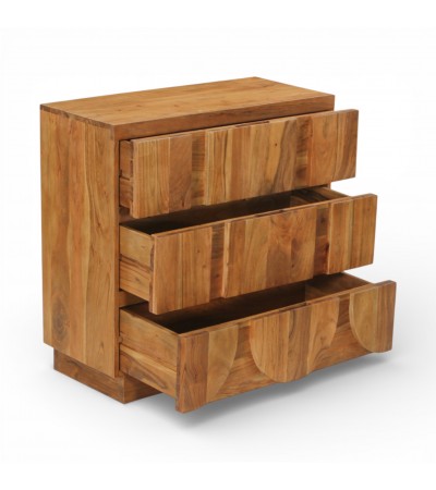 Commode Arya avec tiroirs ouverts et rangement spacieux