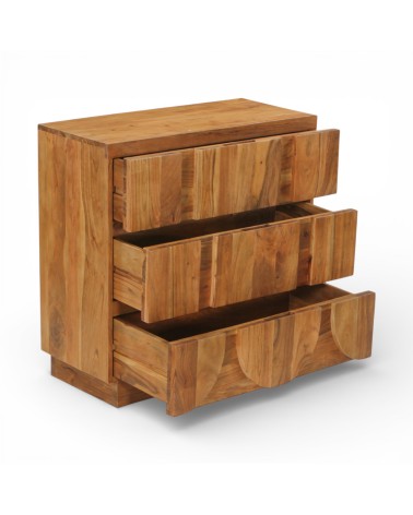 Commode Arya avec tiroirs ouverts et rangement spacieux