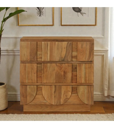 Commode bois massif Arya dans un intérieur chaleureux