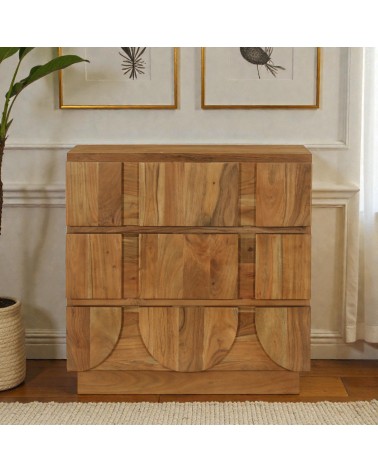 Commode bois massif Arya dans un intérieur chaleureux